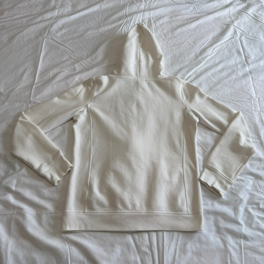 Gap Vintage Y2K Arch Logo Zip Up Hoodie XS Cream Pink Blue Fleece Sweatshirt - Picture 11 of 11